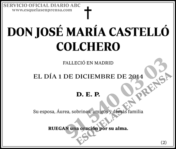José María Castelló Colchero